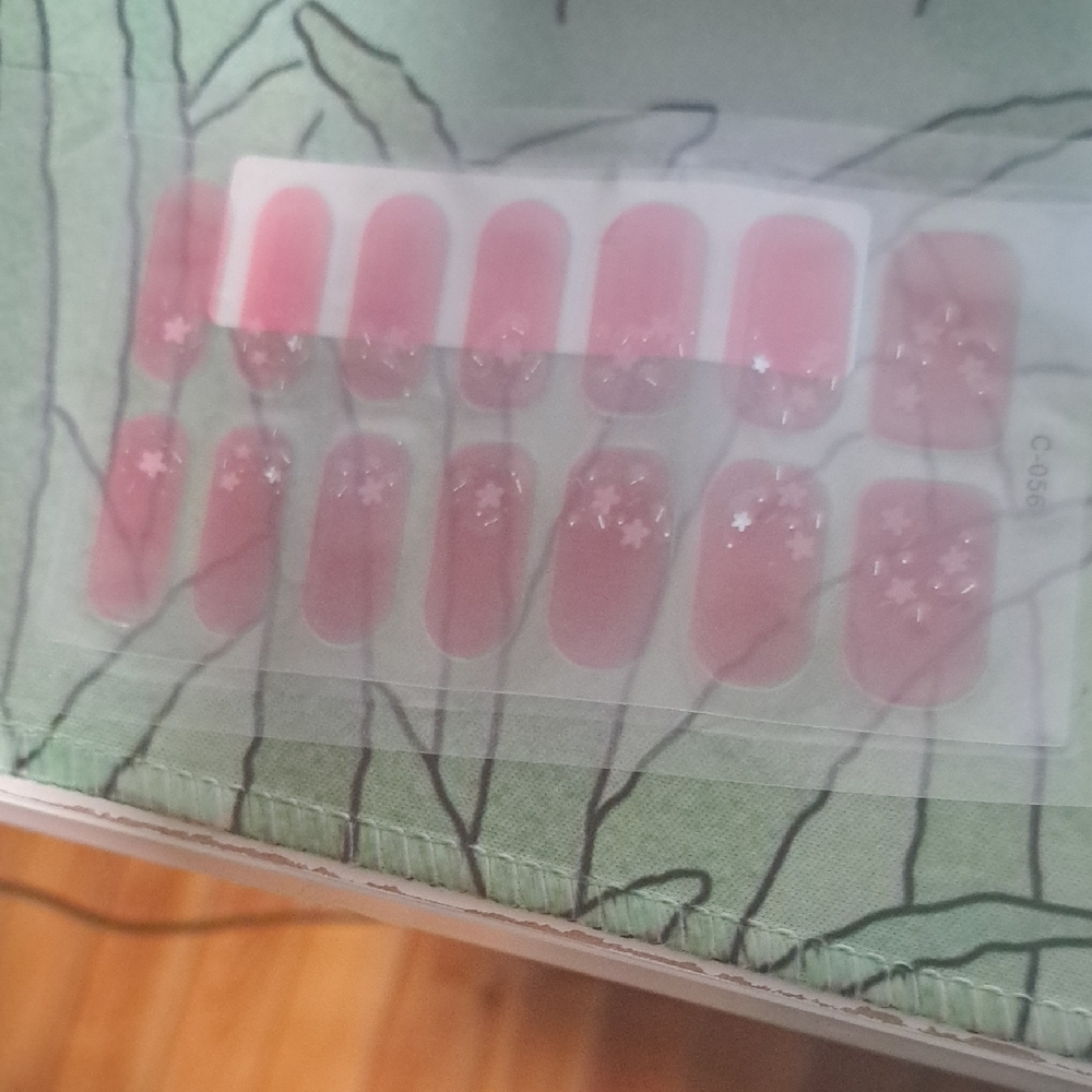 3/$10 Pink Star/Flower Jelly Nail Art Stickers